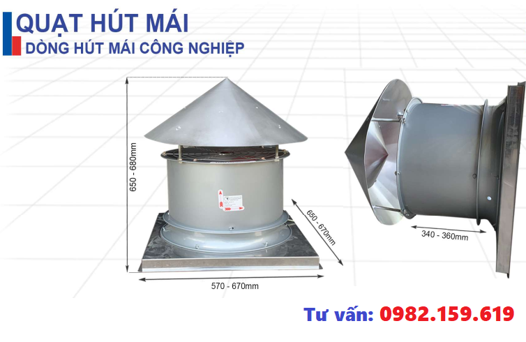 Quạt Hút Mái Công Nghiệp